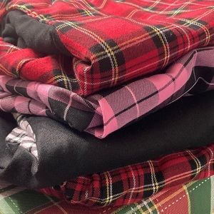 6 pairs of Hot Topic plaid trousers